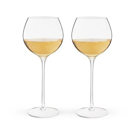 TWINE LINGER CRYSTAL WINE GLASSES WHITE