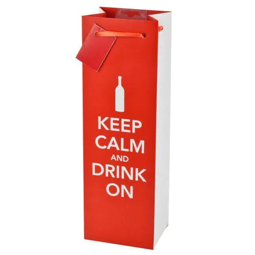 CAKEWALK KEEP CALM & DRINK ON GIFT BAG