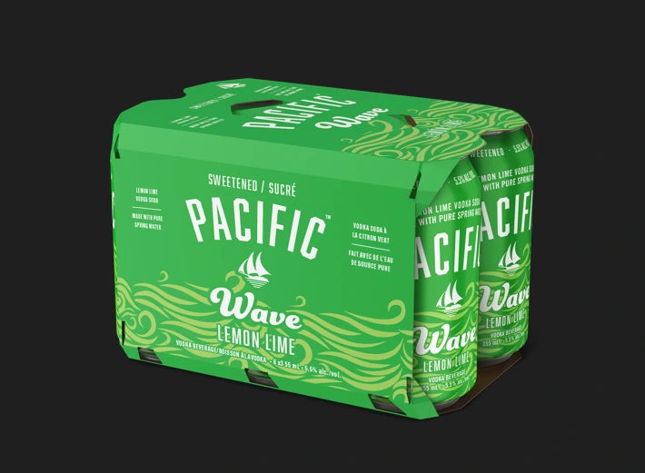 PACIFIC WAVE LEMON LIME 355ML 6PK CAN