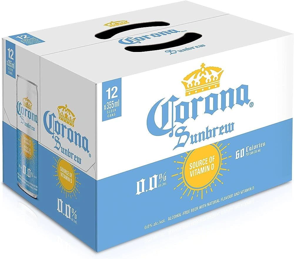 CORONA SUNBBREW 0.0% NON ALC 355ML 12PK CAN