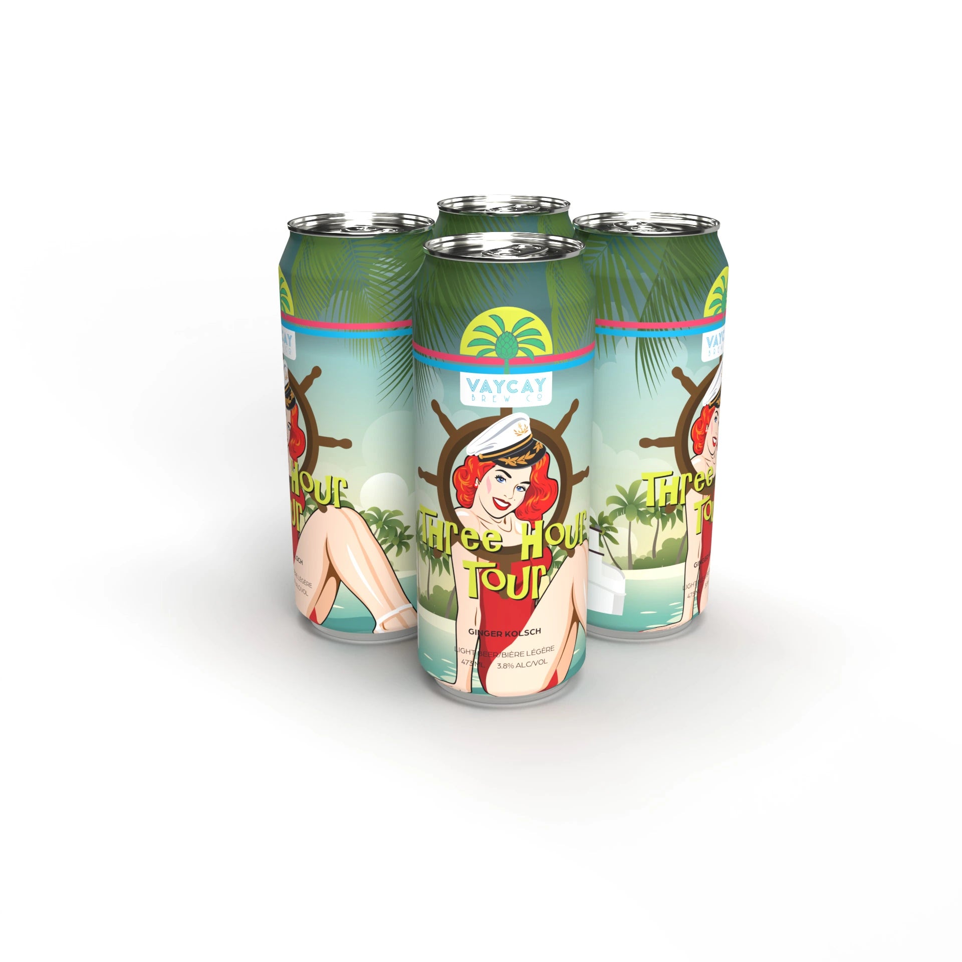 Wine and Beyond - VAYCAY 3-HR TOUR GINGER KOLSCH 473ML 4PK CAN - Vaycay ...