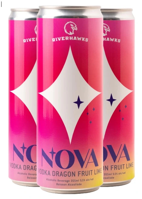 NOVA VODKA DRAGON FRUIT LIME 355ML 4PK CAN