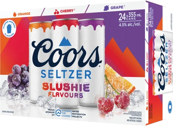 COORS SELTZER SLUSHIE VARIETY 355ML 24PK CAN