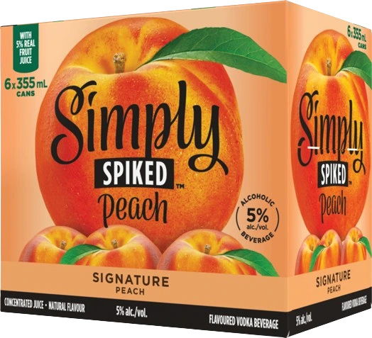 SIMPLY SPIKED PEACH 355ML 6PK CAN