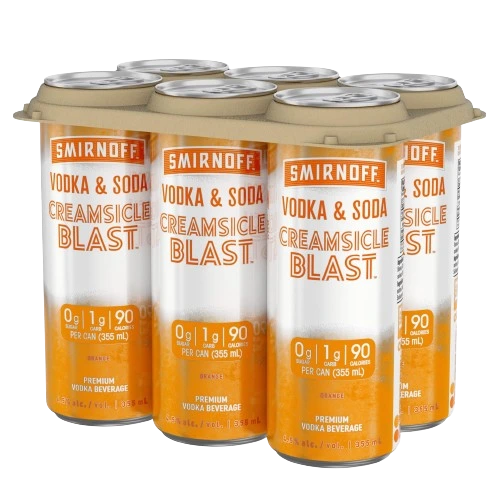 SMIRNOFF VODKA & SODA CREAMSICLE BLAST 355ML 6PK CAN