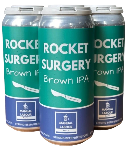 MANUAL LABOUR ROCKET SURGERY BROWN IPA 473ML 4PK CAN