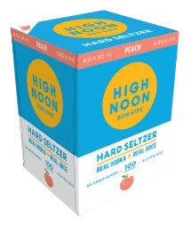 HIGH NOON VODKA & SODA PEACH 355ML 4PK CAN