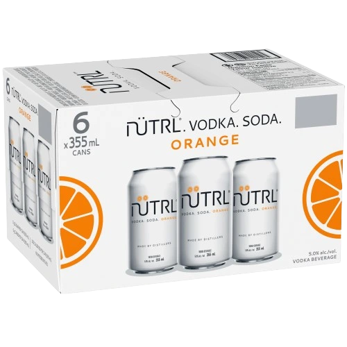 NUTRL VODKA SODA ORANGE 355ML 6PK CAN