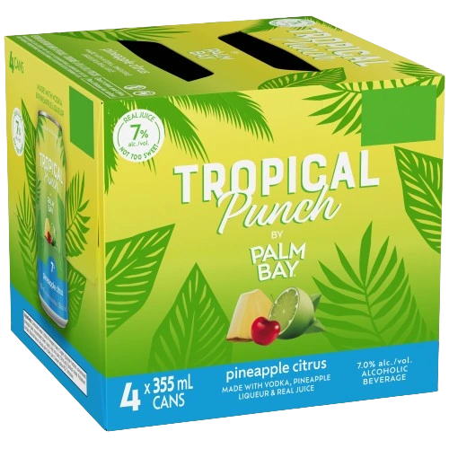 PALM BAY TROPICAL PUNCH PINEAPPLE CITRUS 355ML 4PK CAN