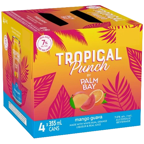 PALM BAY TROPICAL PUNCH MANGO GUAVA 355ML 4PK CAN