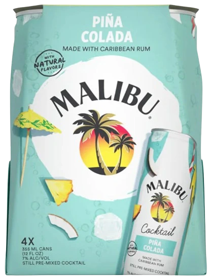 MALIBU PINA COLADA 355ML 4PK CAN