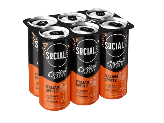 SOCIAL LITE ITALIAN SPRITZ 355ML 6PK CAN