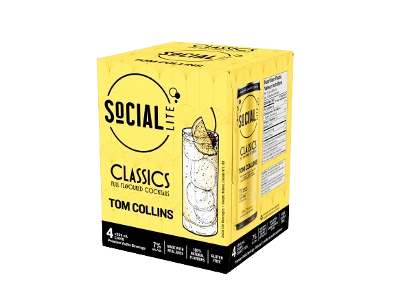 SOCIAL LITE TOM COLLINS 355ML 4PK CAN