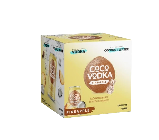 COCO VODKA PINEAPPLE 355ML 4PK CAN