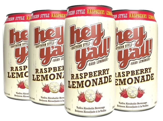 HEY YALL RASPBERRY LEMONADE 355ML 6PK CAN