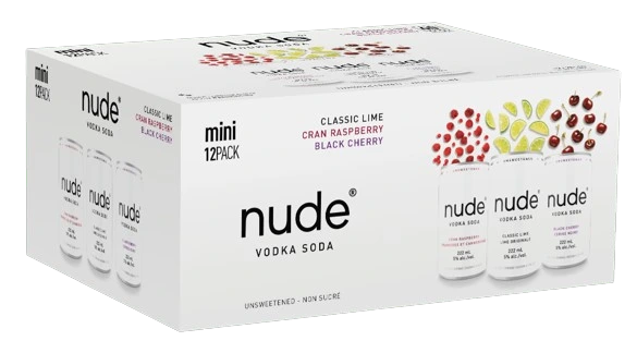 NUDE VODKA SODA MINI MIXER 222ML 12PK CAN