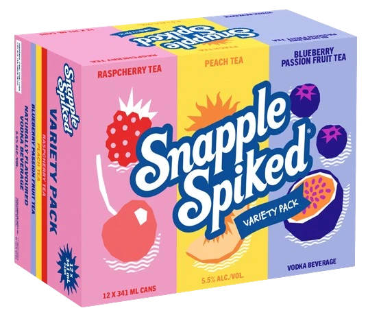 SNAPPLE SPIKED VARIETY PACK 355ML 12PK CAN