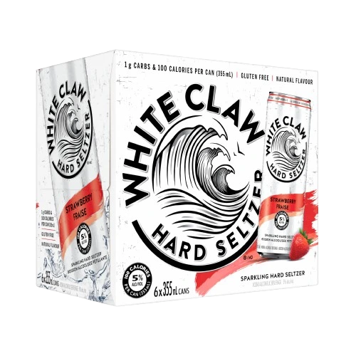 WHITE CLAW STRAWBERRY 355ML 6PK CAN