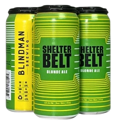 BLINDMAN SHELTER BELT BLONDE ALE 473ML 4PK CAN