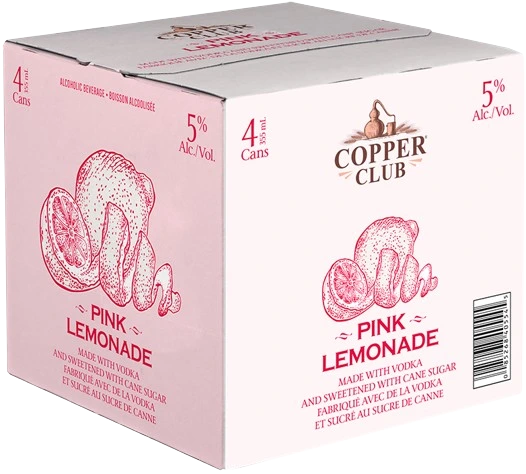 COPPER CLUB PINK LEMONADE 355ML 4PK CAN