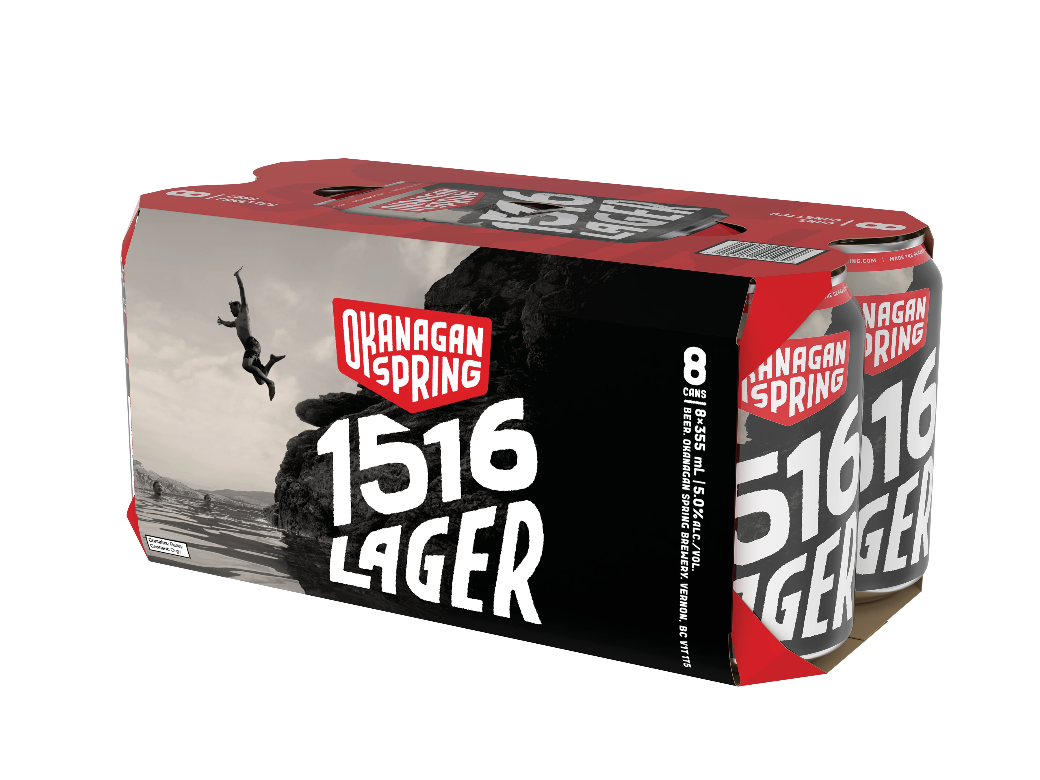 OKANAGAN SPRING 1516 LAGER 355ML 8PK CAN