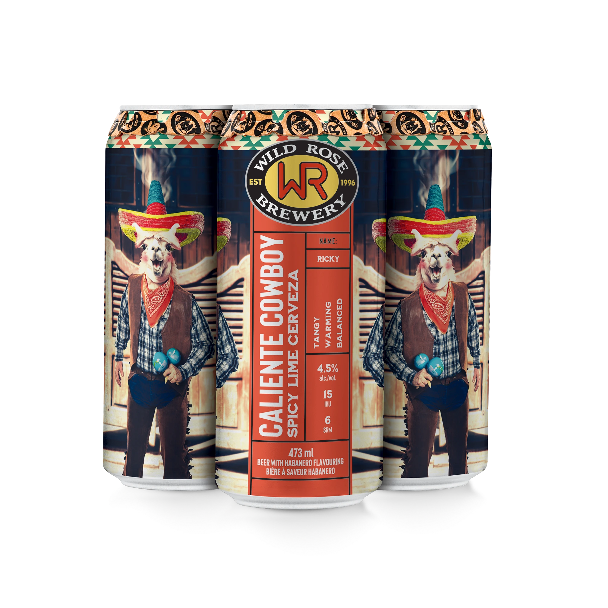 WILD ROSE JALAPENO LIME MEXICAN LAGER 473ML 4PK CAN