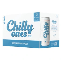 CHILLY ONES CRUSHABLE LIGHT LAGER BEER 355ML 12PK CAN @ Kelowna [1054893]