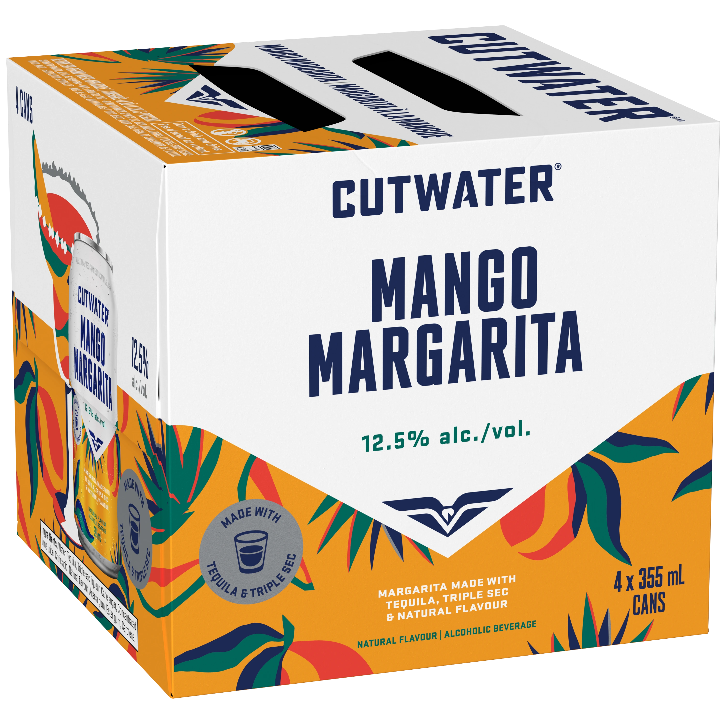 CUTWATER TEQUILA MANGO MARGARITA 355ML 4PK CAN @ Kelowna [1055772]