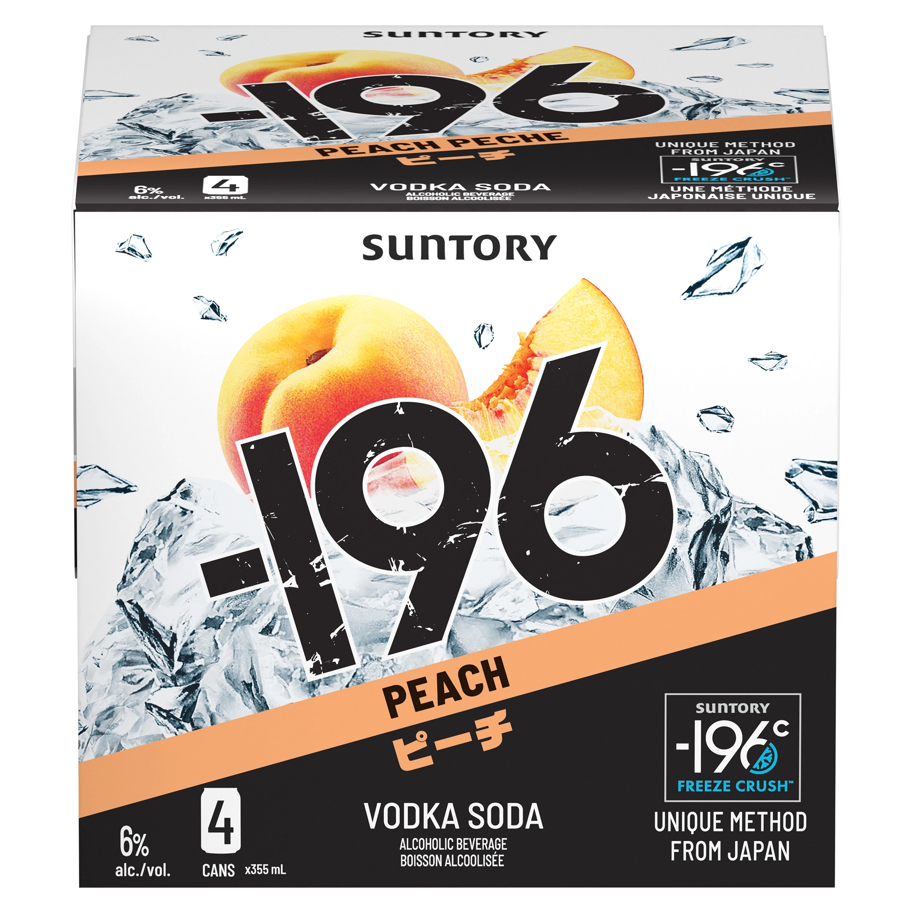 SUNTORY -196 PEACH VODKA SODA 355ML 4PK CAN @ Kelowna [1056158]