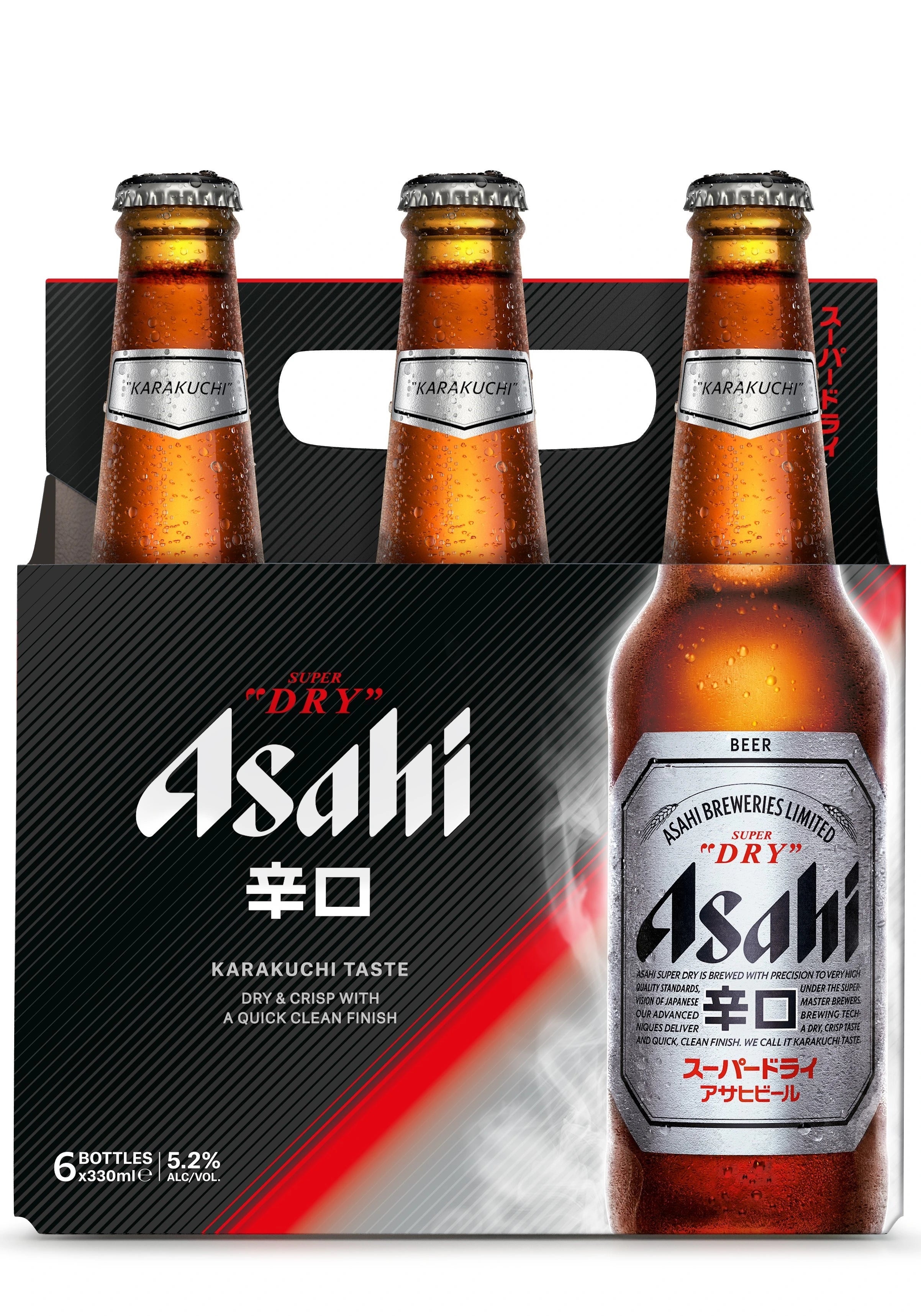 Wine and Beyond - ASAHI SUPER DRY 330ML 6PK BT - Asahi - 1980 ml 