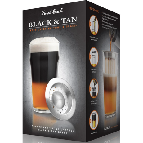 FINAL TOUCH GLASS BLACK&TAN BEER  SET @ Kelowna [1004133]