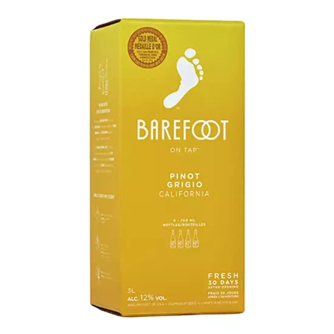 BAREFOOT PINOT GRIGIO 3L BOX @ Kelowna [1004714]