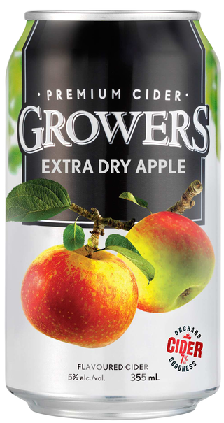 GROWERS EXTRA DRY APPLE CIDER 355ML 6PK CAN @ Kelowna [1004849]