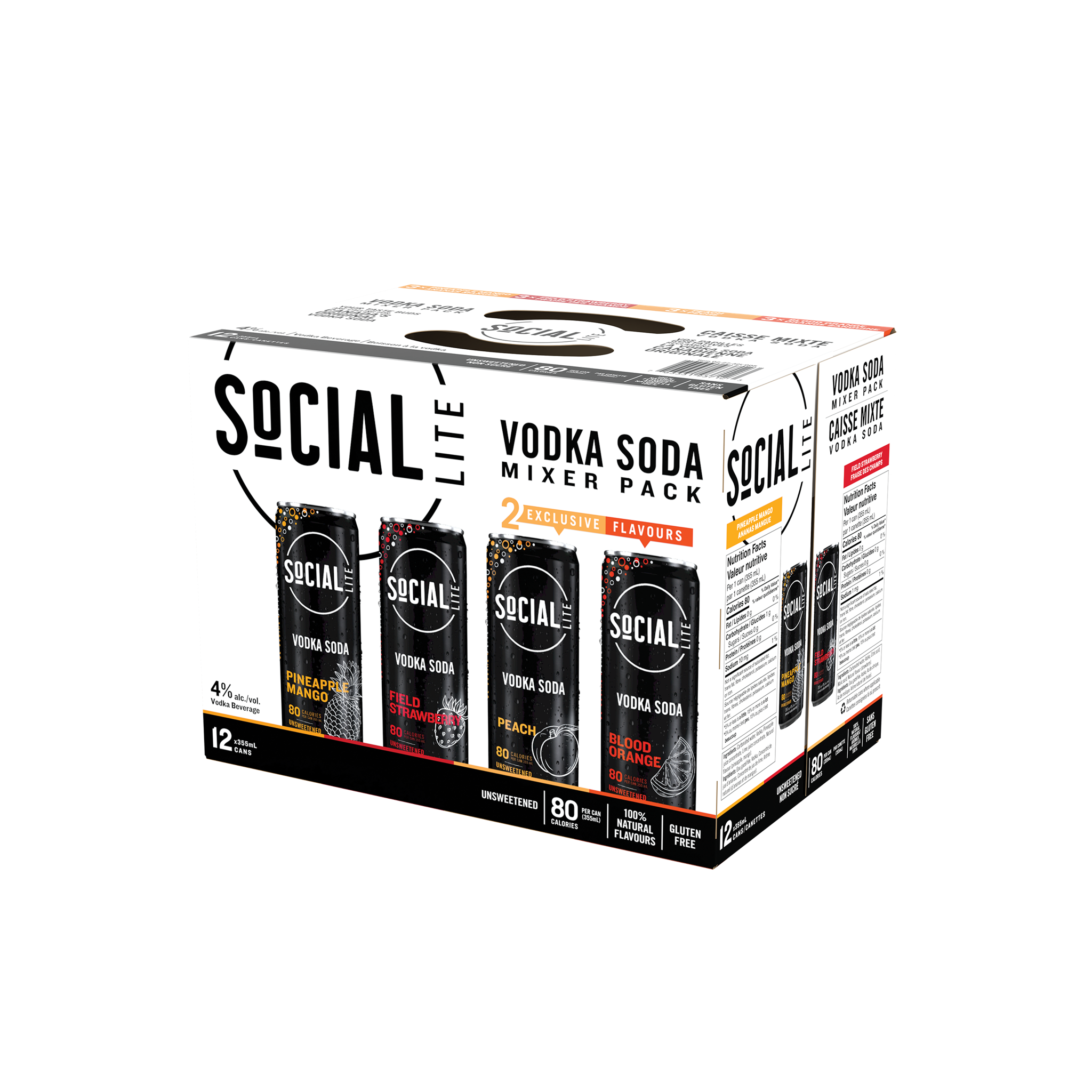 SOCIAL LITE VODKA SODA MIXER 355ML 12PK CAN @ Kelowna [1008911]