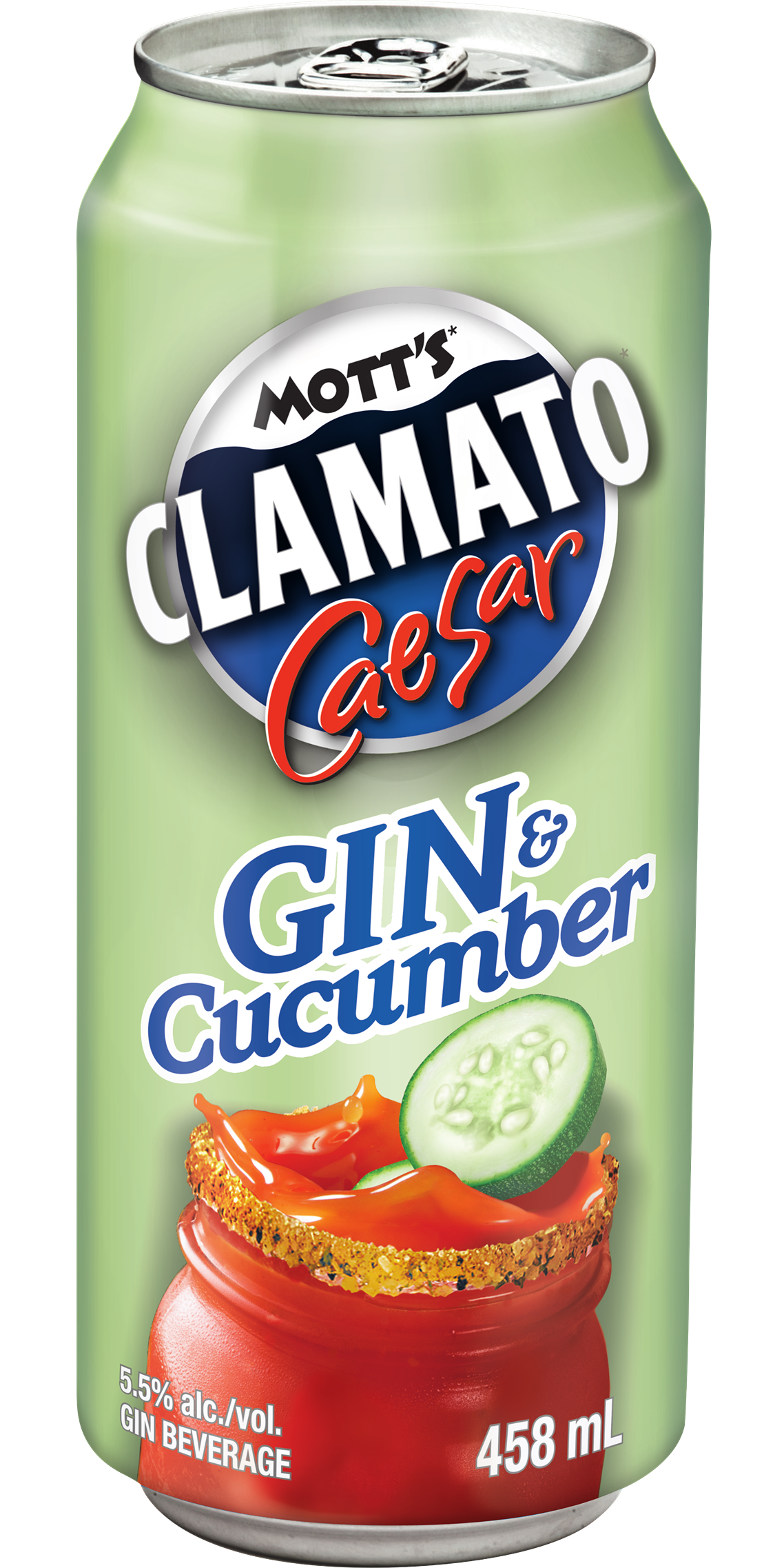 MOTTS CLAMATO CAESAR CUCUMBER GIN 458ML CAN @ Kelowna [1009935]