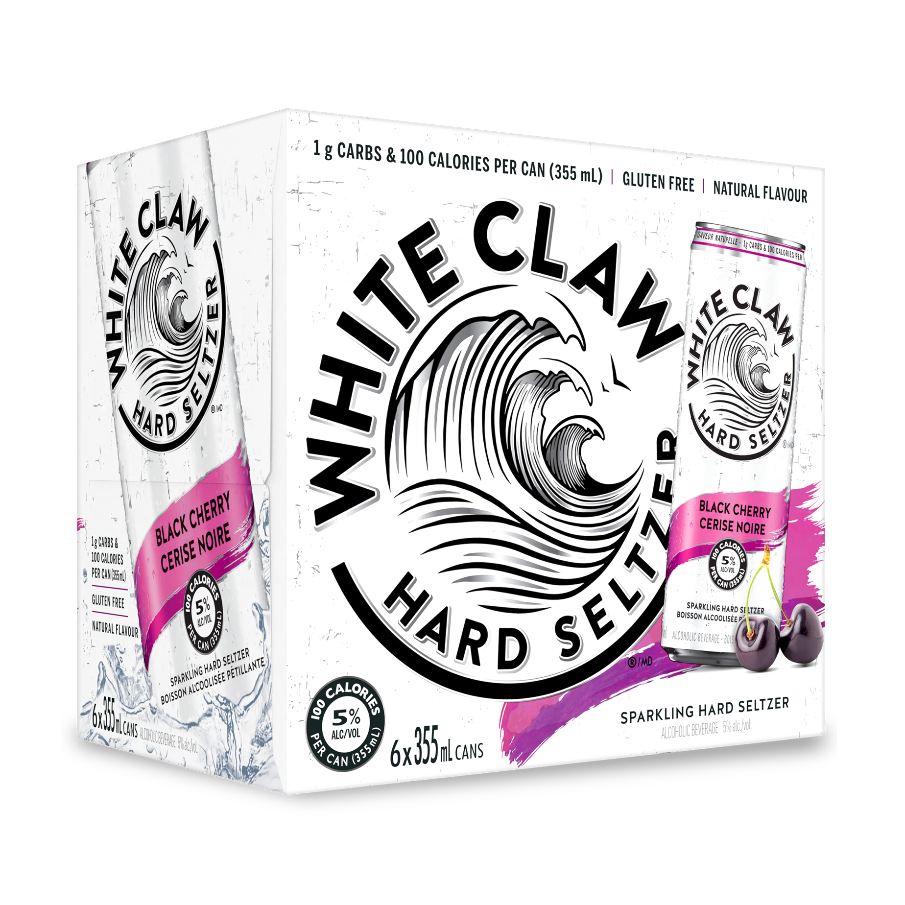 WHITE CLAW BLACK CHERRY 355ML 6PK CAN @ Kelowna [1022897]