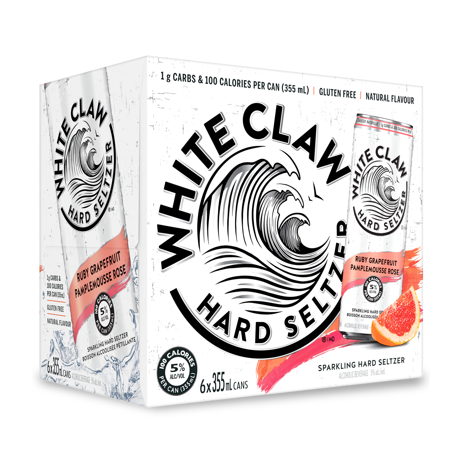 WHITE CLAW RUBY GRAPEFRUIT 355ML 6PK CAN @ Kelowna [1022900]