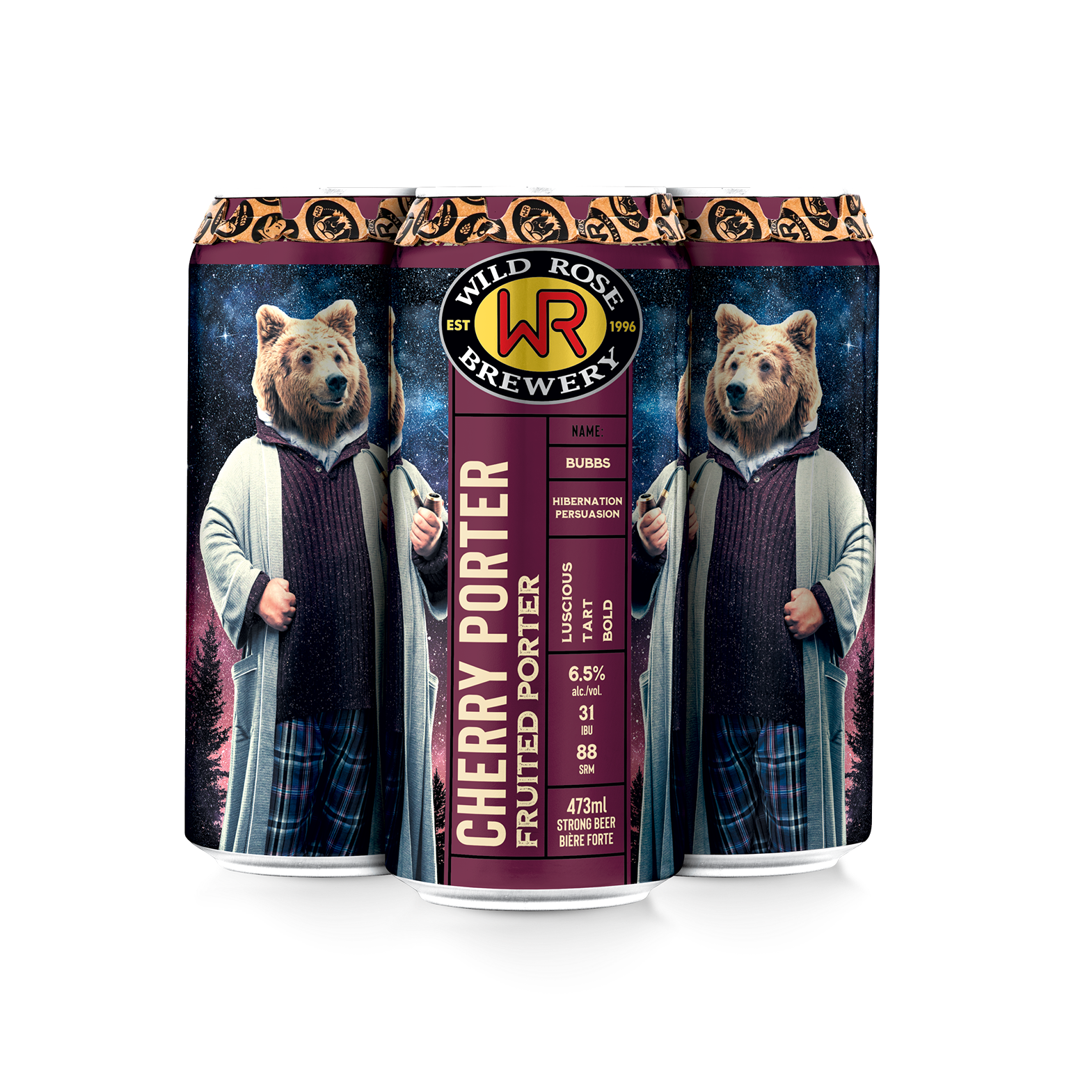 WILD ROSE CHERRY PORTER 473ML 4PK CAN @ St. Albert [1028200]