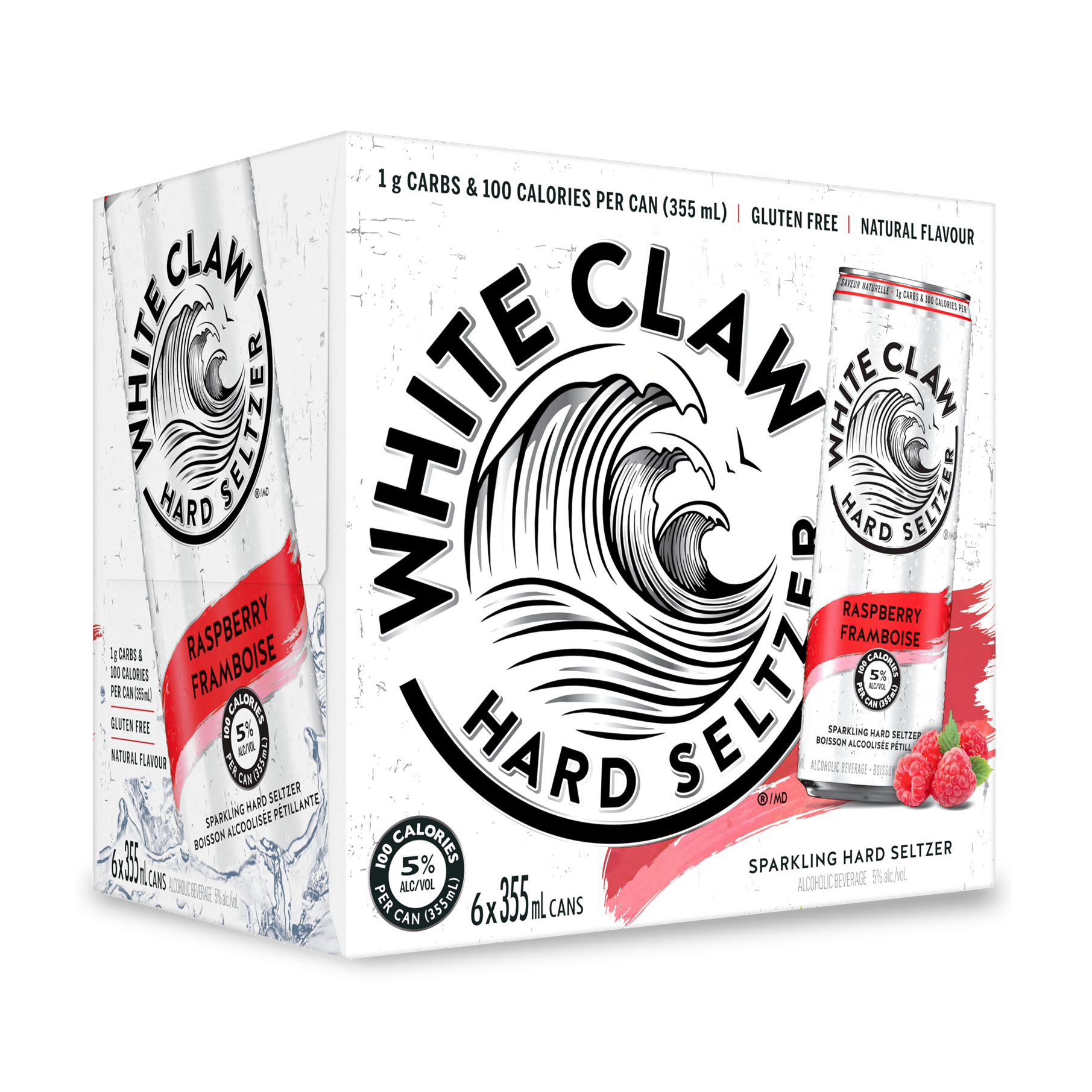 WHITE CLAW RASPBERRY 355ML 6PK CAN @ Kelowna [1029995]