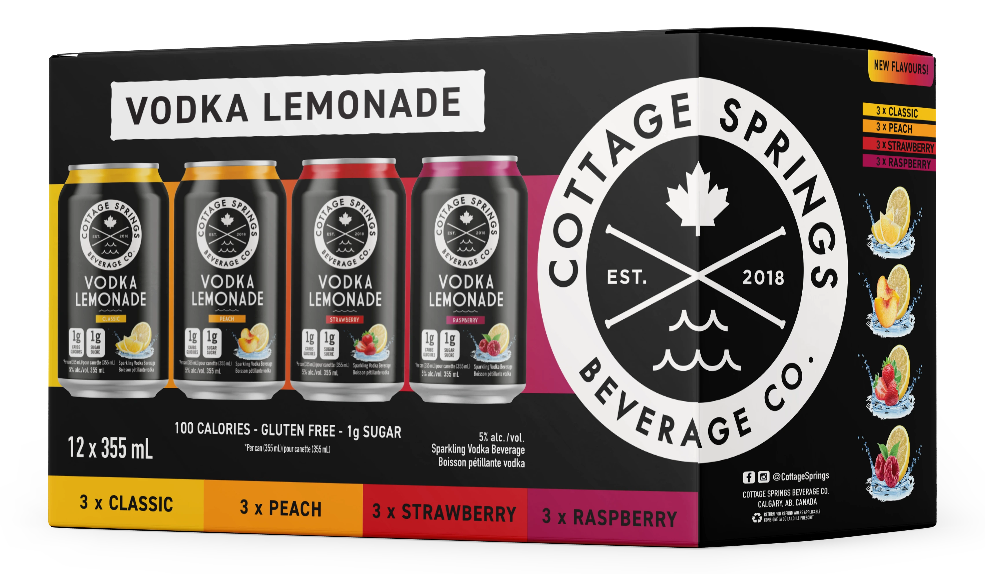 COTTAGE SPRINGS VODKA LEMONADE MIXER 355ML 12PK CAN @ Kelowna [1033094]