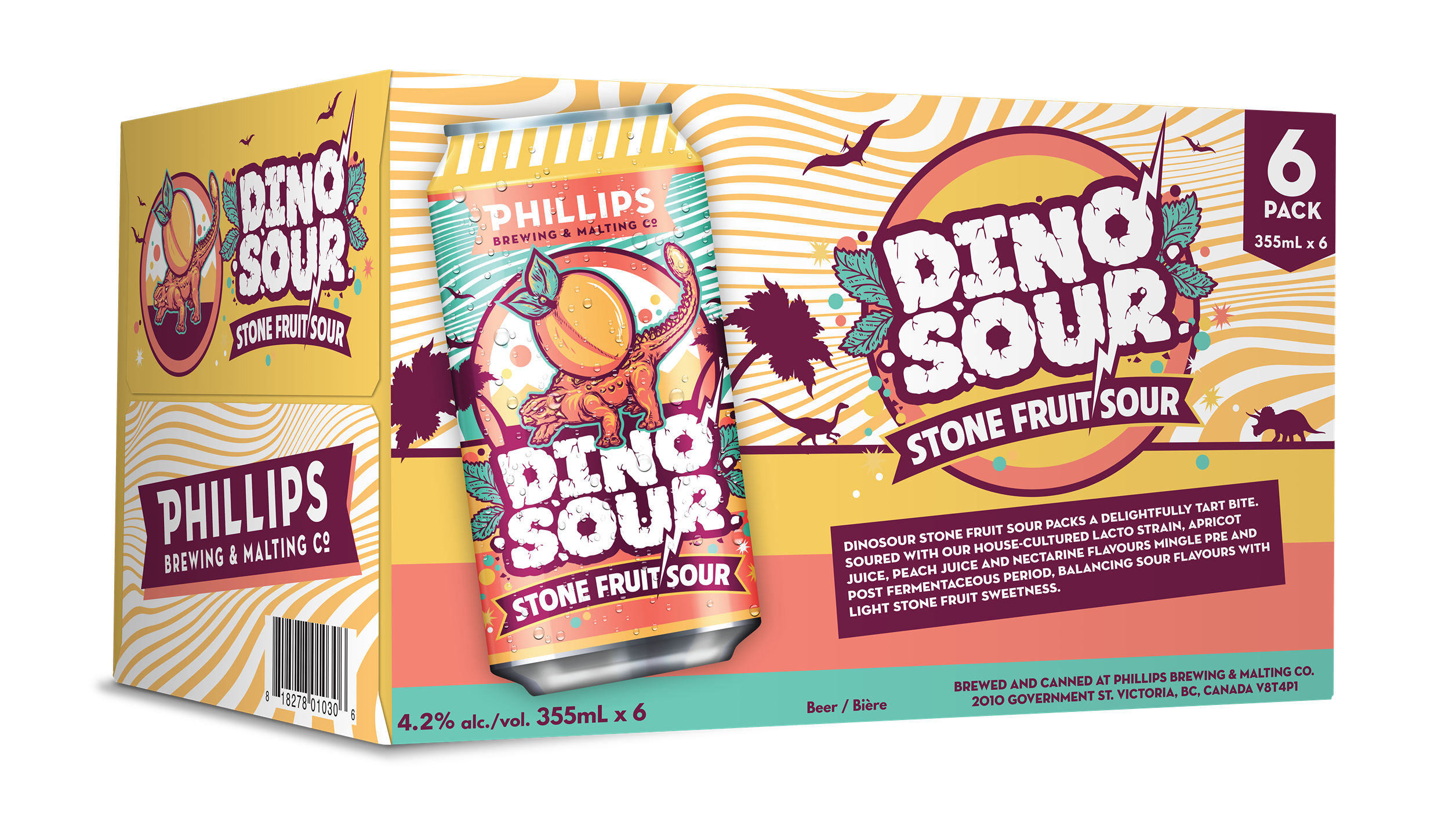 PHILLIPS DINOSOUR STONE FRUIT ALE 355ML 6PK CAN @ Kelowna [1035671]