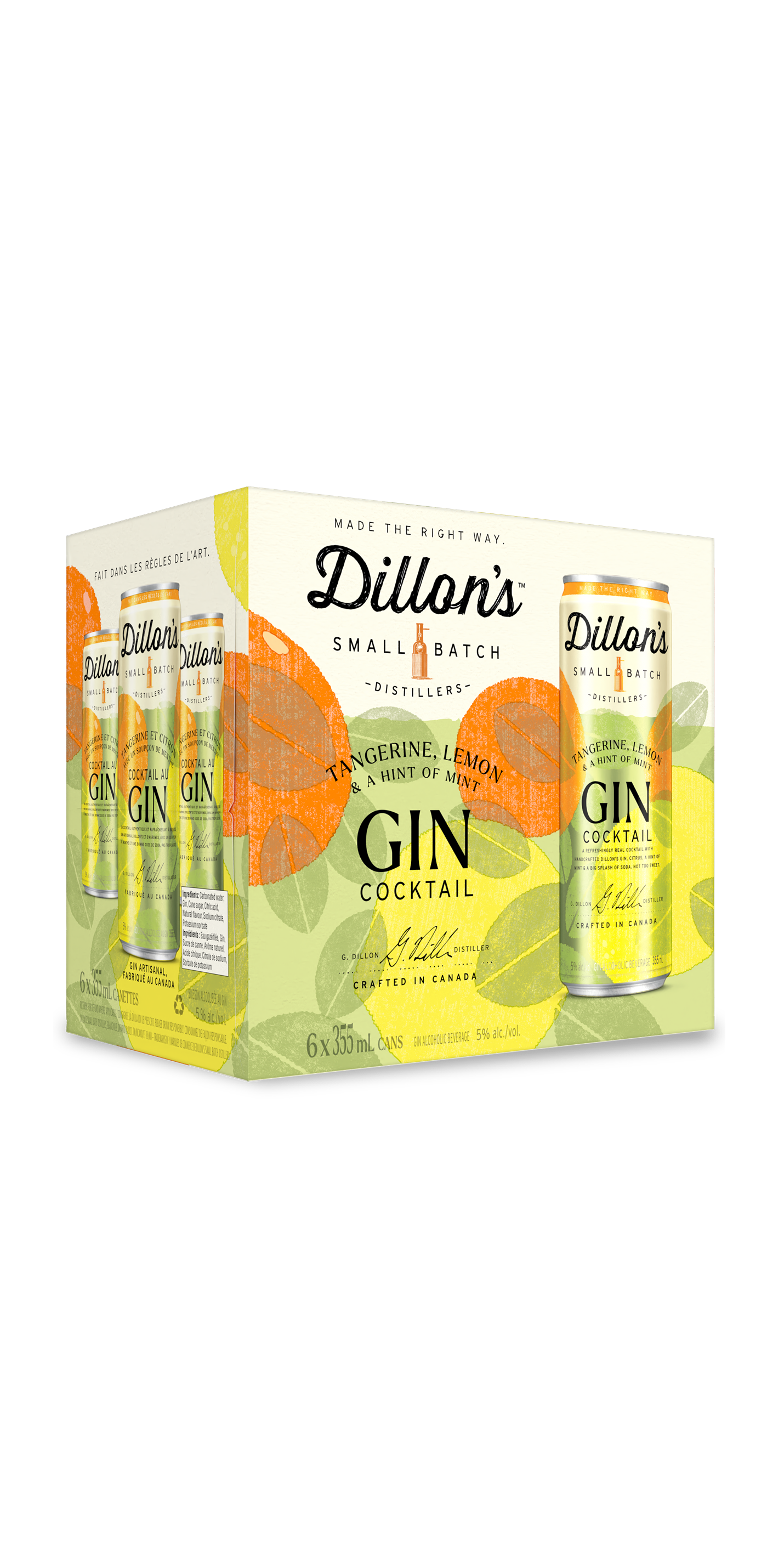 DILLONS TANGERINE LEMON MINT GIN COCKTAIL 355ML 6PK CAN @ Kelowna [1038916]