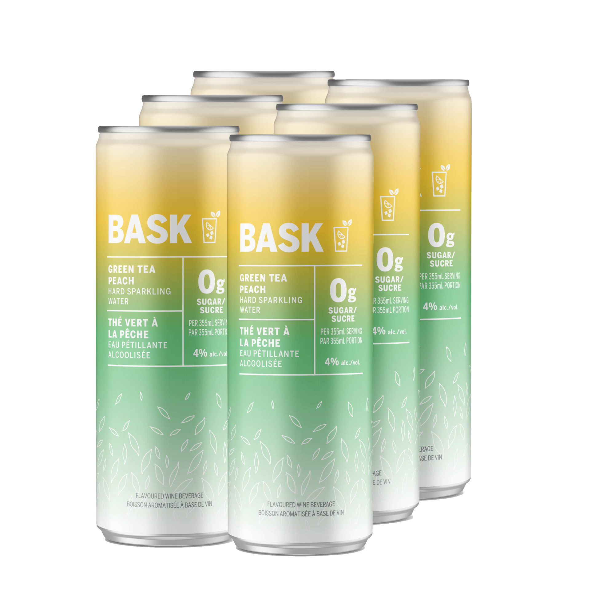 BASK GREEN TEA PEACH 355ML 6PK CAN @ Kelowna [1039298]