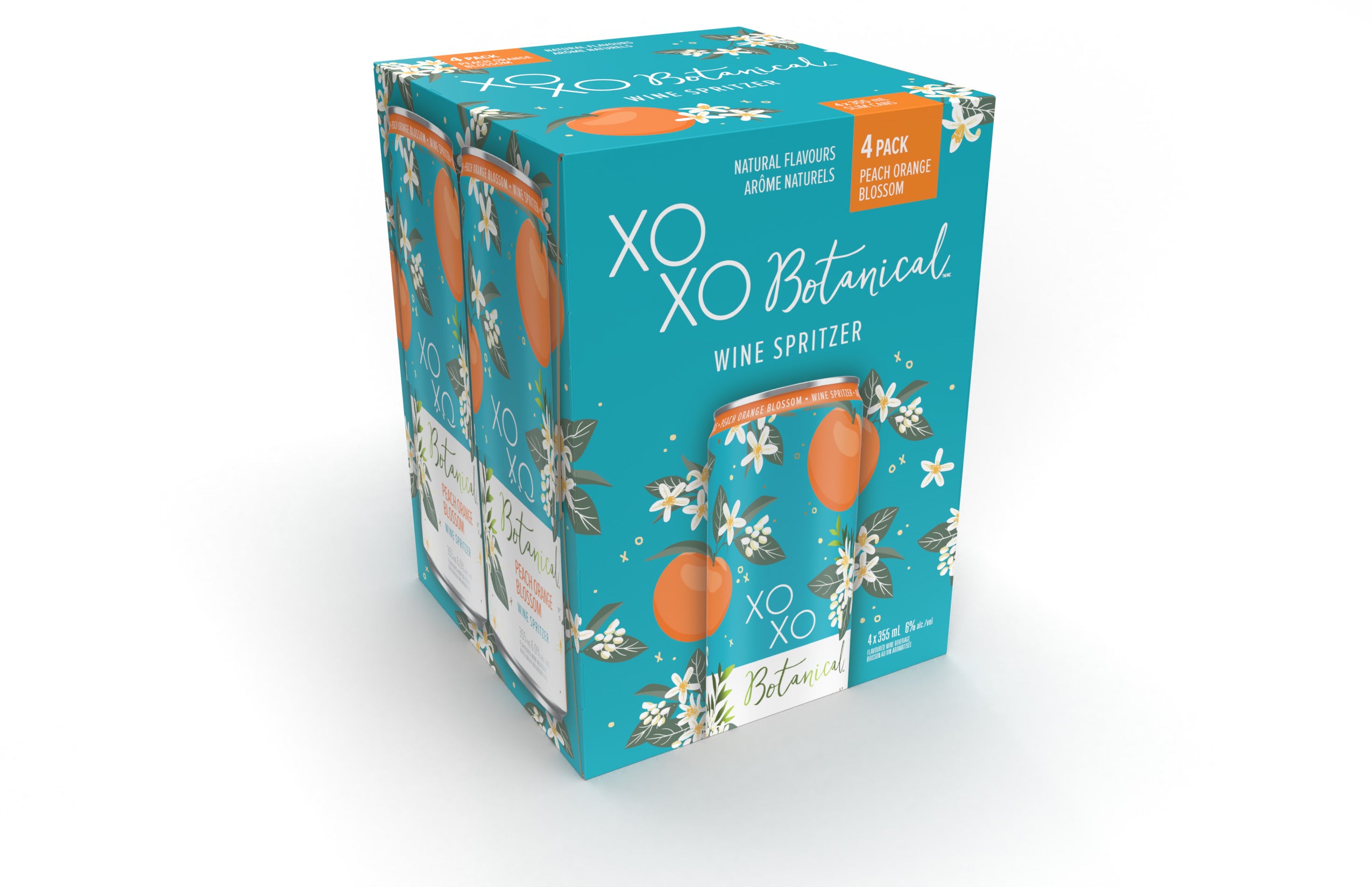 XOXO BOTANICAL PEACH ORANGE 355ML 4PK CAN @ Township [1041208]