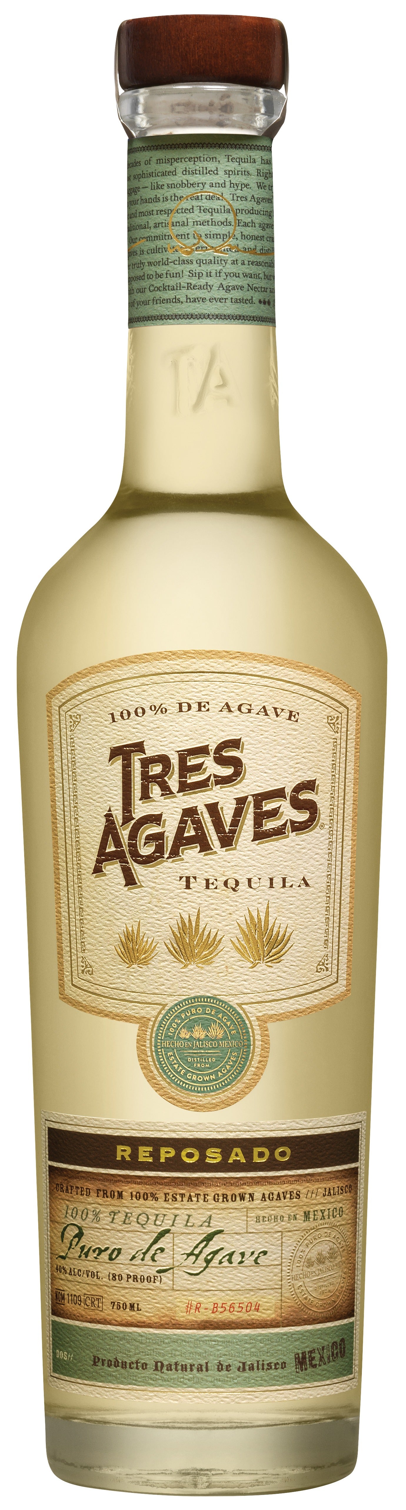 TRES AGAVES REPOSADO TEQUILA 750ML @ MacTaggart Ridge [1045912]